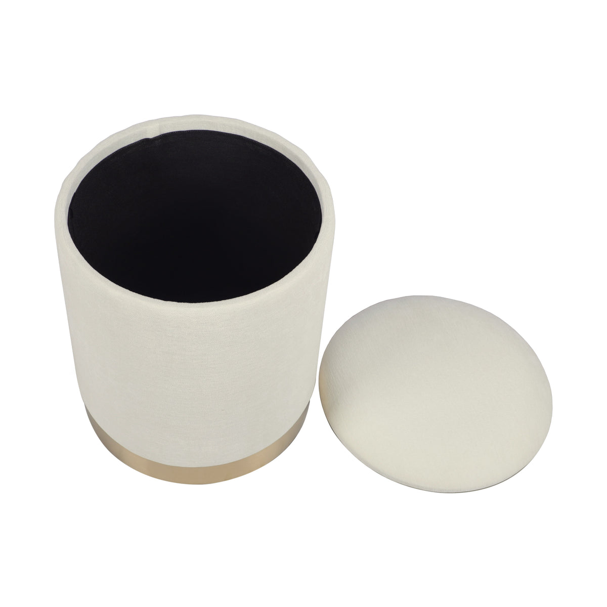 Zoe Storage Ottoman - Cream - Image 5