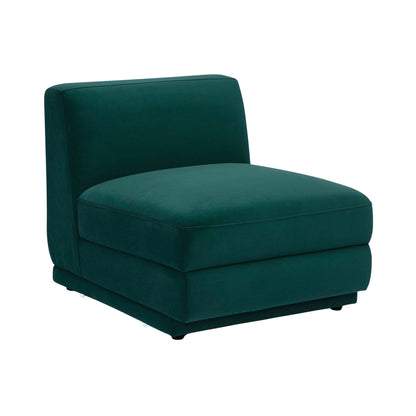 Perry Modular Armless Chair - Deep Green - Image 1