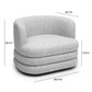 Astor Swivel Hotel Lounge Chair - Light Grey - Image 6