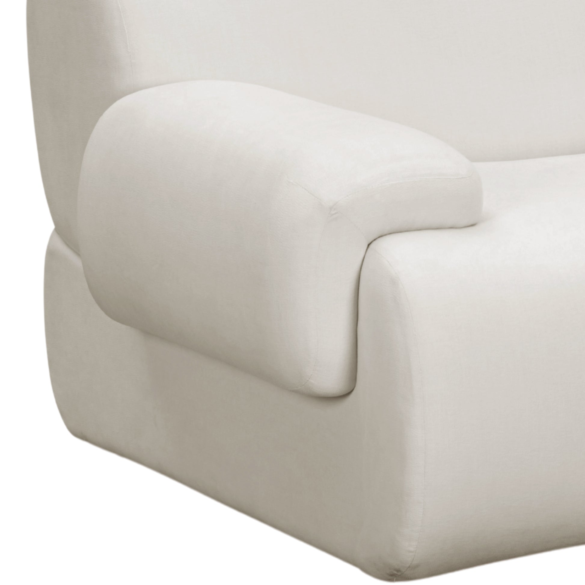 Zenith 116.5" Contract-Grade Upcycled Fabric Modular Sofa - Cream - Image 7