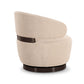 Austin Swivel Accent Chair - Cream - Image 4