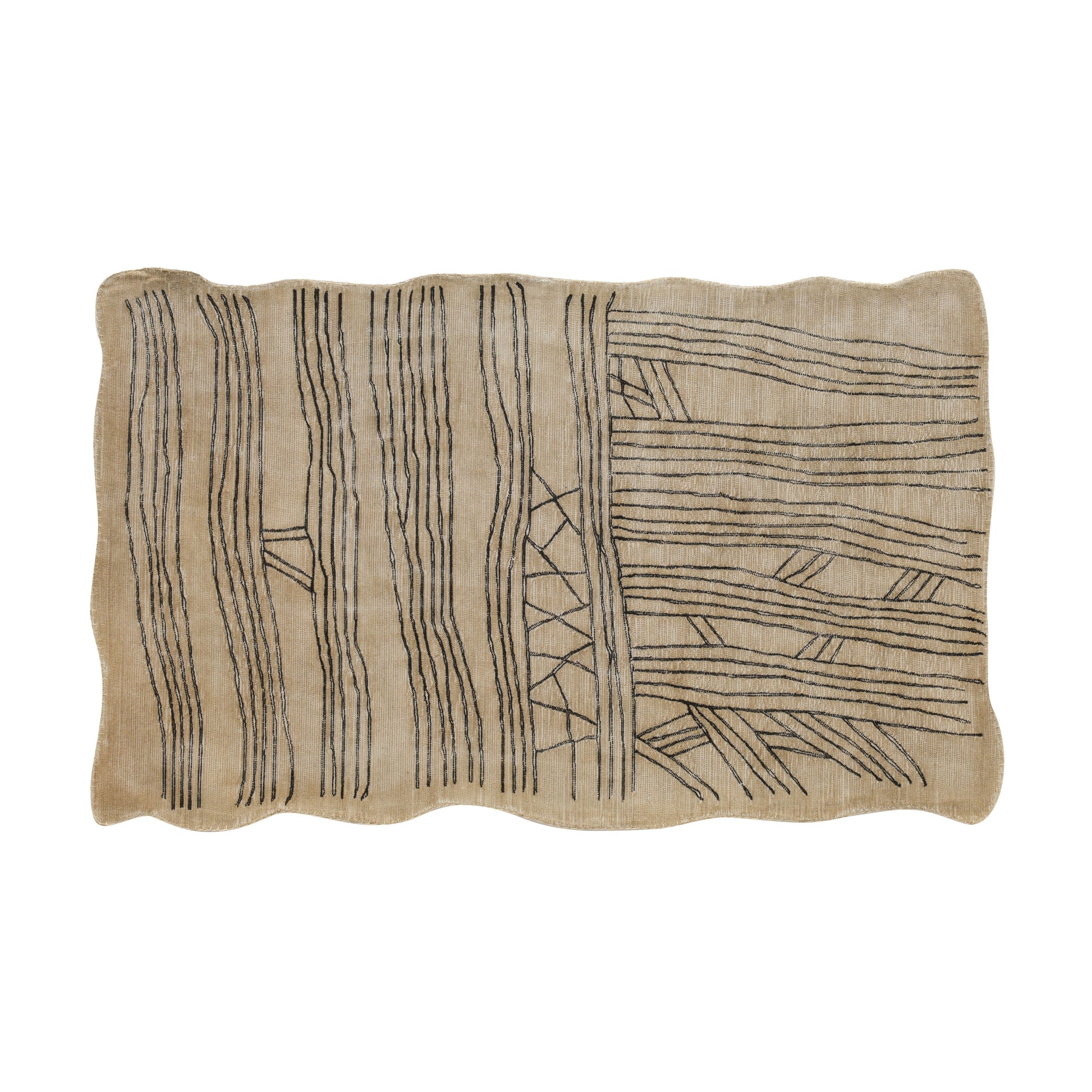Daphne Natural Hand Tufted Wool Area Rug 5'X8' - Image 1