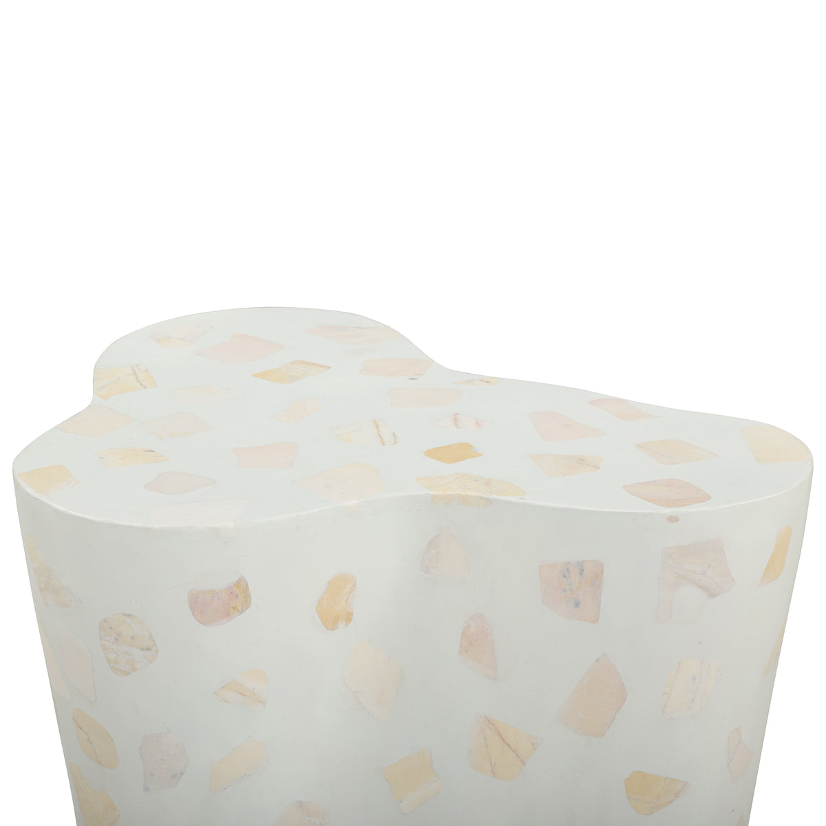Slab Faux Terrazzo Indoor/Outdoor Side Table - Light Green - Image 4
