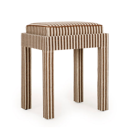 Kora Cotton Jute Contract-Grade Accent Stool - Brown - Image 2