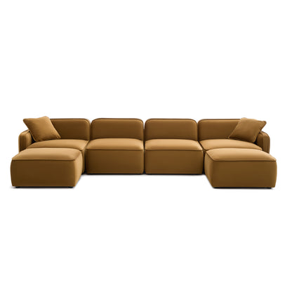 Travie 6-Piece Modular U-Sectional - Honey - Image 1