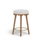 Oodle Cream Performance Vegan Mohair Light Walnut Counter Stool - Image 3