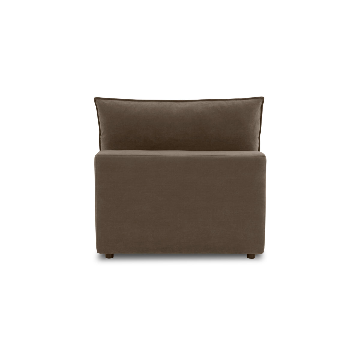 Cali Modular Armless Chair - Chocolate Brown - Image 6