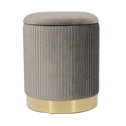 Zoe Storage Ottoman - Grey - Image 1