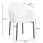 Sydney Performance Vegan Leather Armchair - Set of 2 - Cream - Image 7