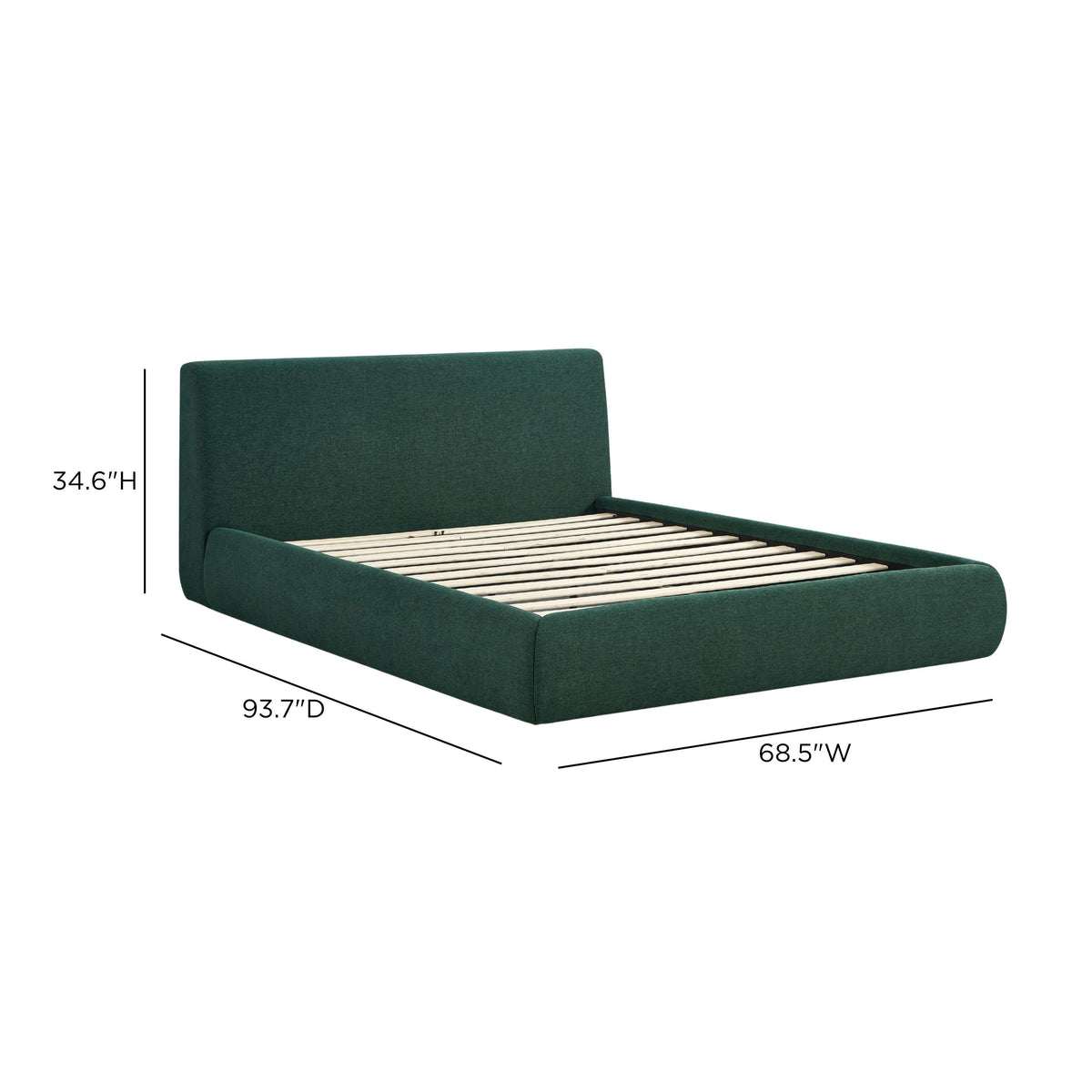 Isla Upholstered Bed - Forest Green / Queen - Image 9