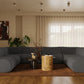 Zenith 8-Piece Contract-Grade Upcycled Fabric Modular U-Sectional - Grey - Image 2