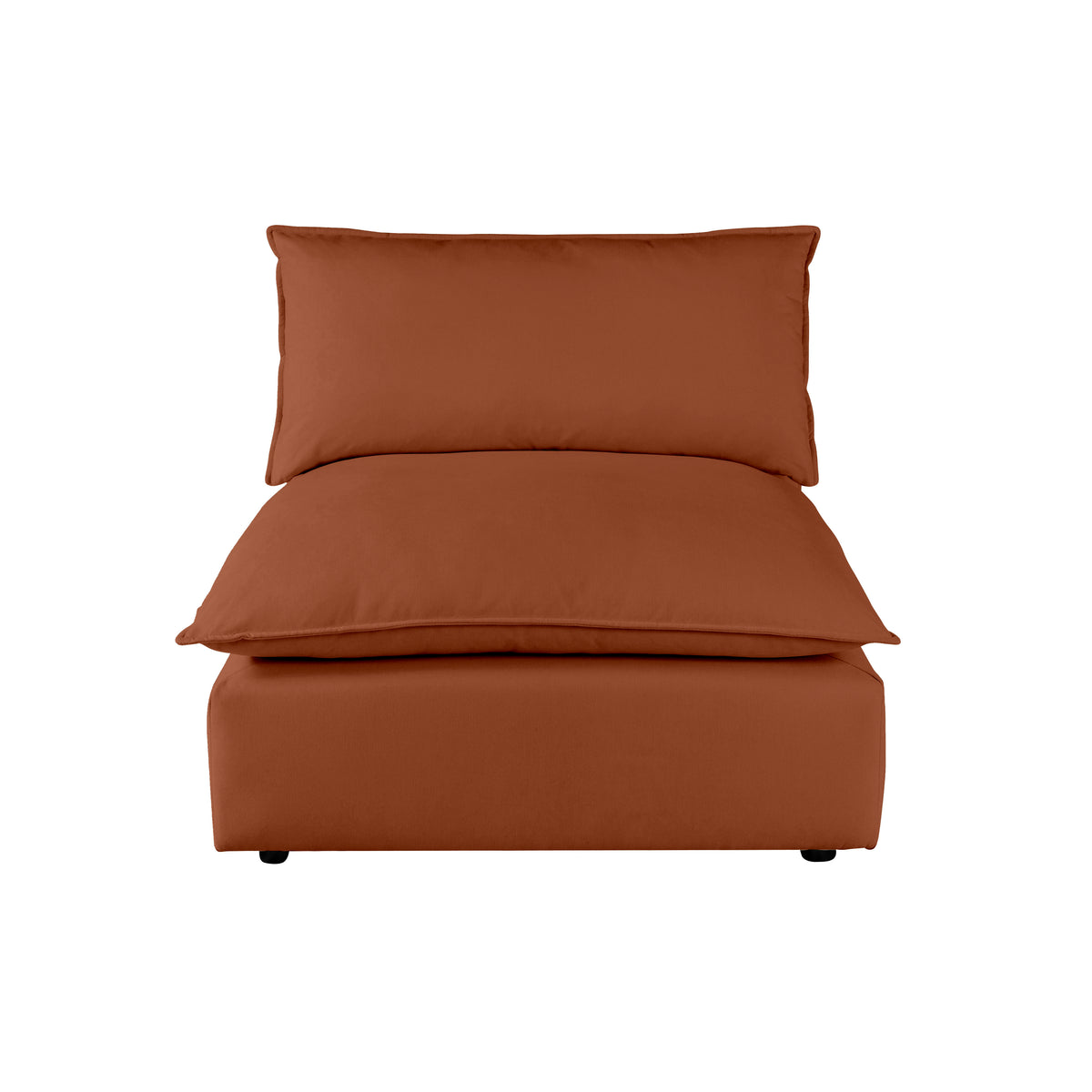Cali Modular Armless Chair - Rust - Image 3