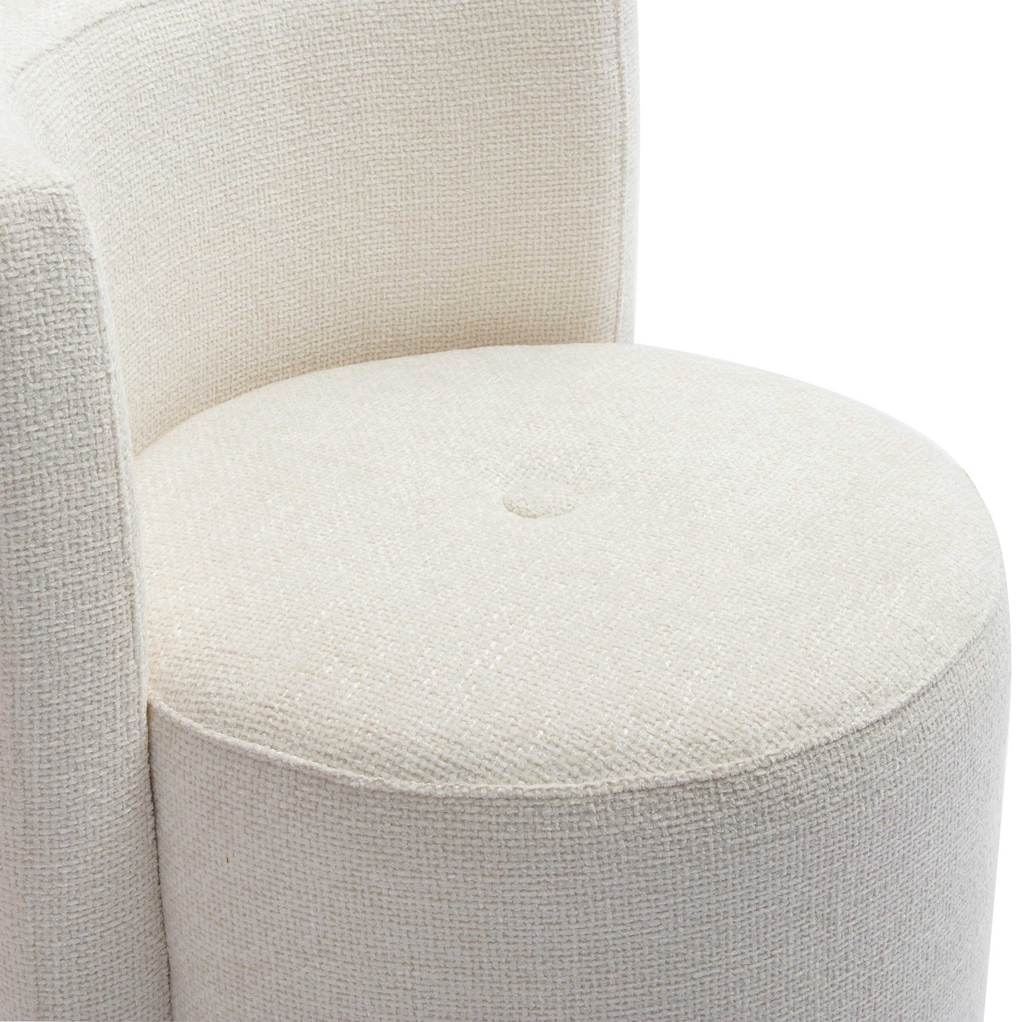 Alyssa Rolling Desk Chair - Off-White - Image 5