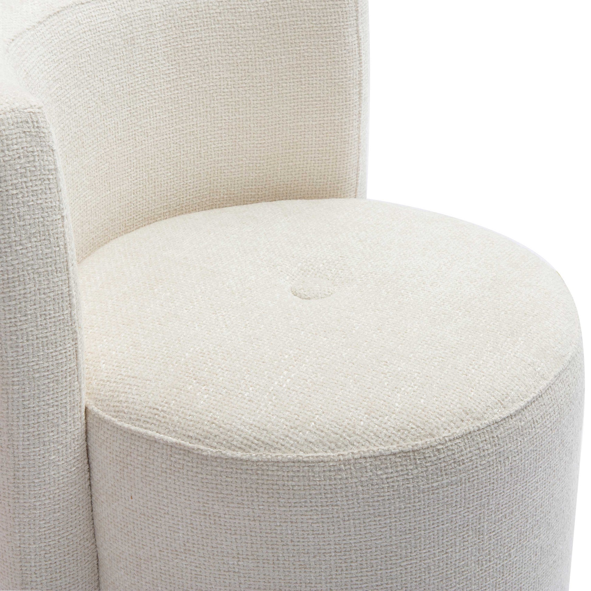 Alyssa Rolling Desk Chair - Off-White - Image 5