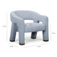 Florence Linen Accent Chair - Blue - Image 7