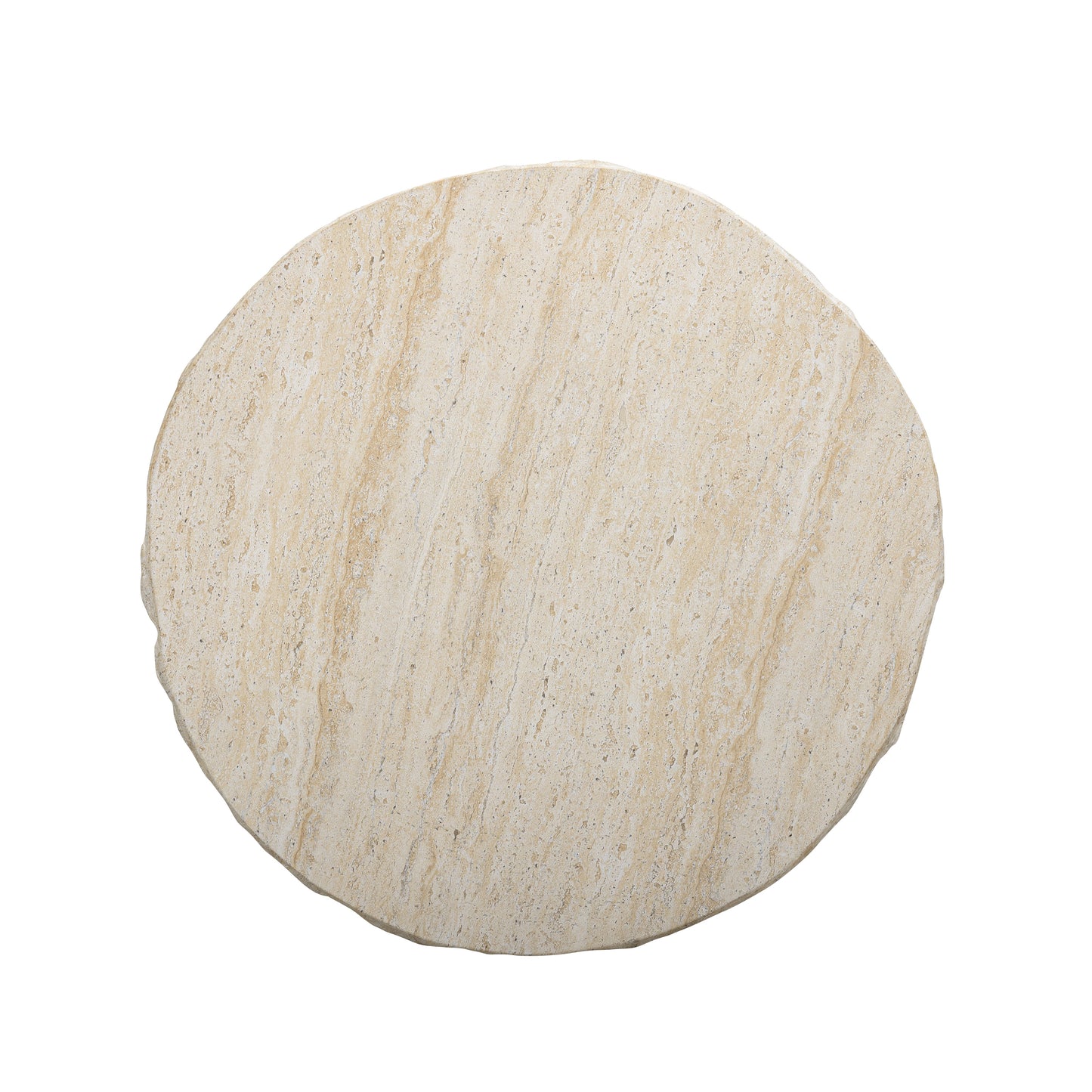 Roxanne Faux Travertine Indoor/Outdoor Concrete Side Table - Image 3