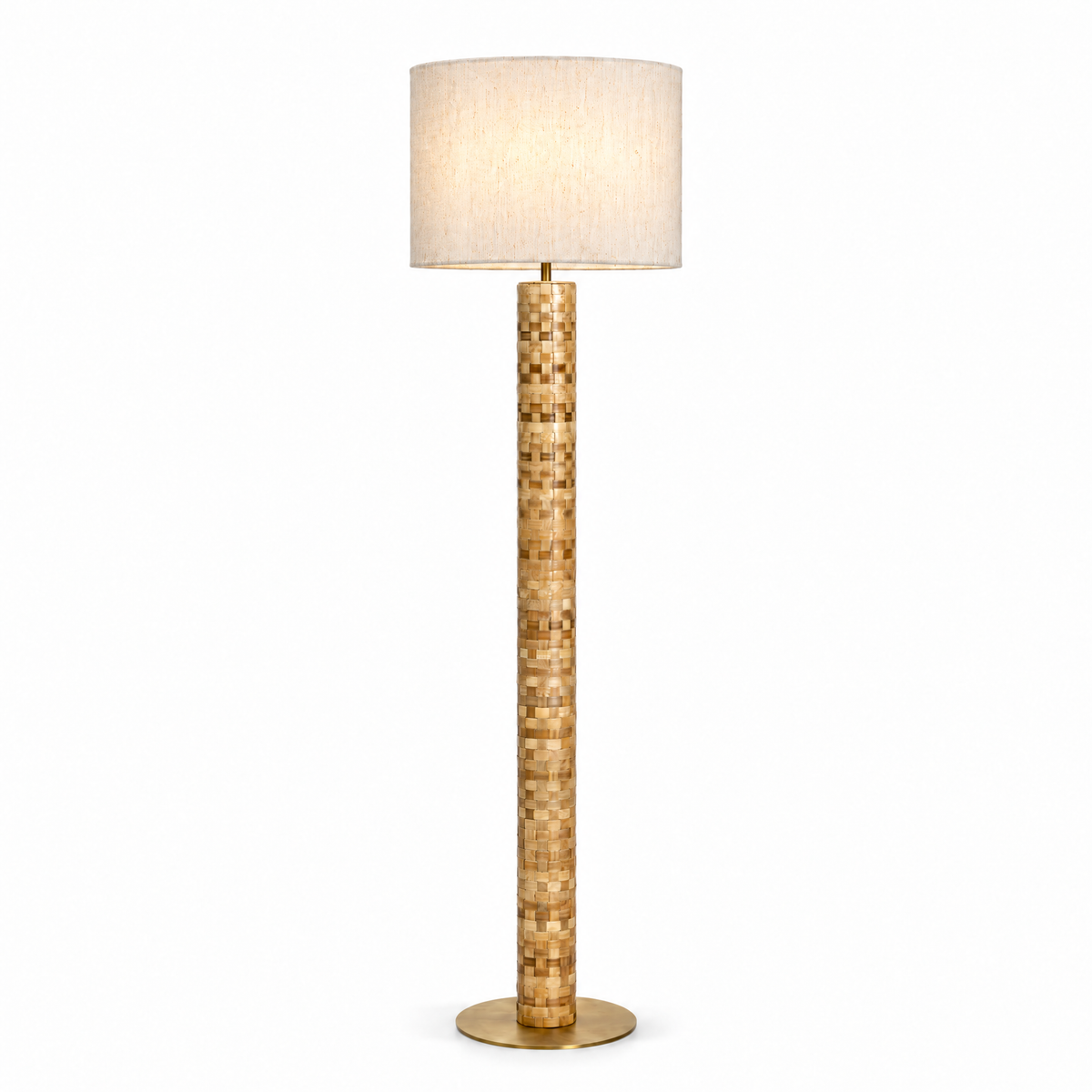 Livara Natural Basketweave Romblon Floor Lamp - Image 2