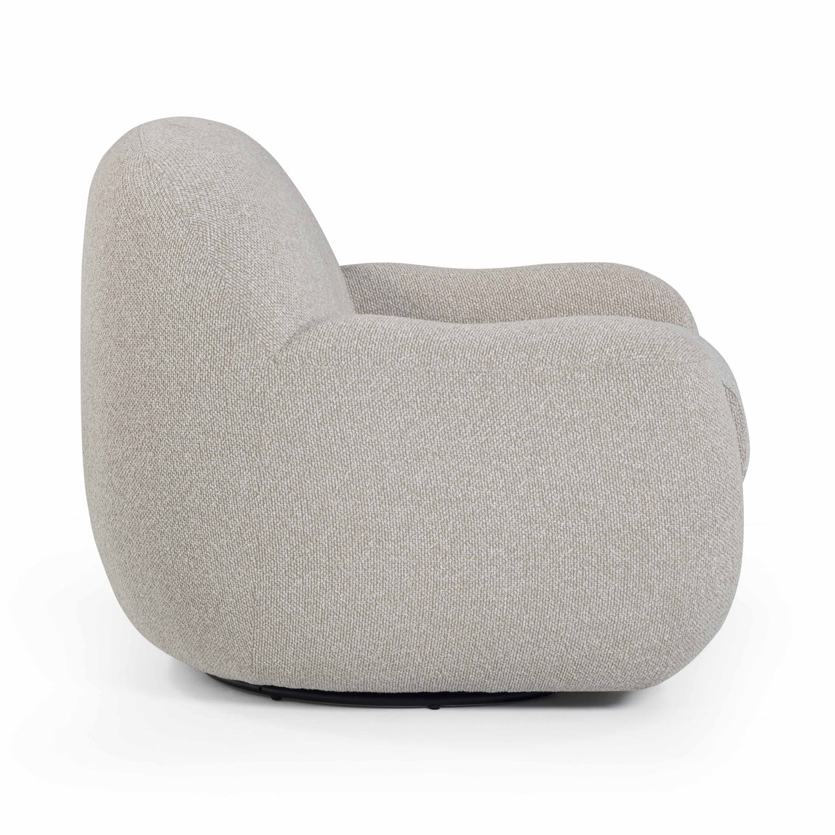 Tiago Swivel Accent Chair - Warm Grey - Image 4