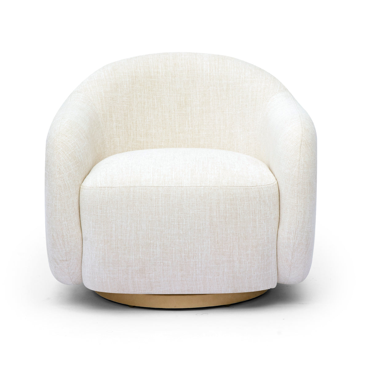 Salma Swivel Accent Chair - Cream - Image 2