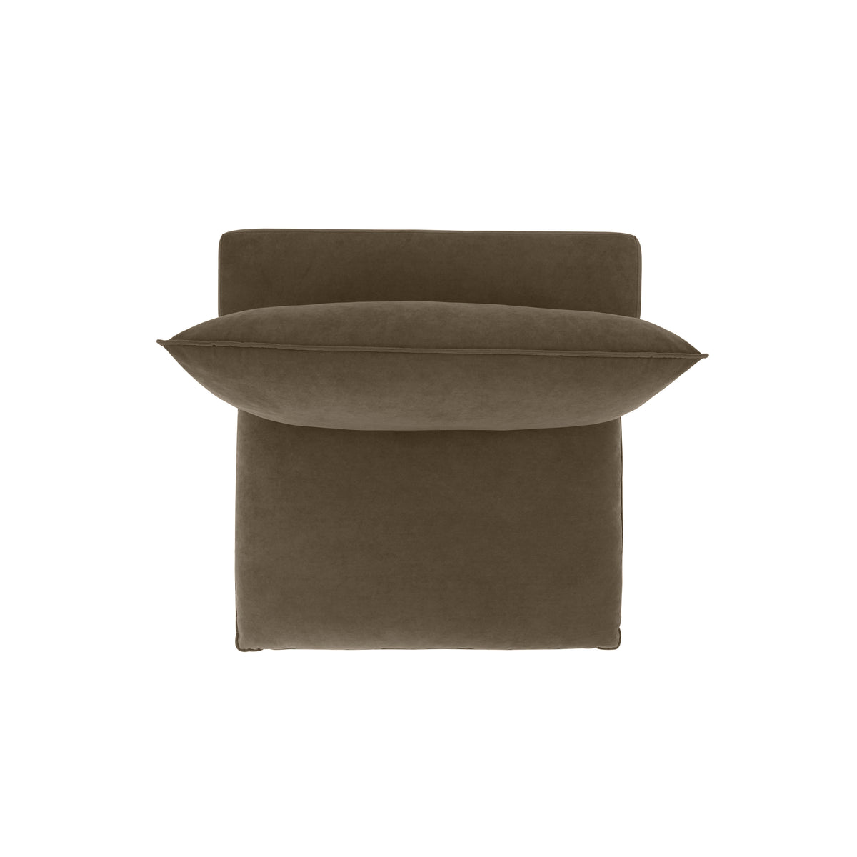 Cali Modular Armless Chair - Chocolate Brown - Image 7