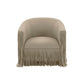 Shag Me Performance Vegan Leather Swivel Accent Chair - Grey - Image 3