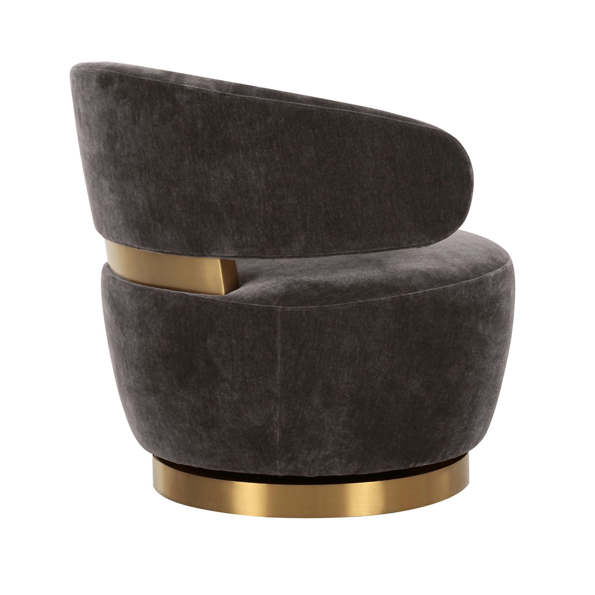 Austin Swivel Accent Chair - Storm Grey - Image 4
