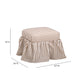 Gertrude Performance Linen Skirted Ottoman - Brown - Image 7
