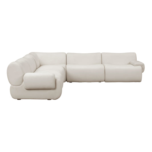Zenith 5-Piece Contract-Grade Upcycled Fabric Modular L-Sectional - Image 1