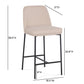 Sydney Performance Velvet Counter Stool Set of 2 - Taupe - Image 8