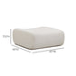 Zenith Ottoman - Cream - Image 8
