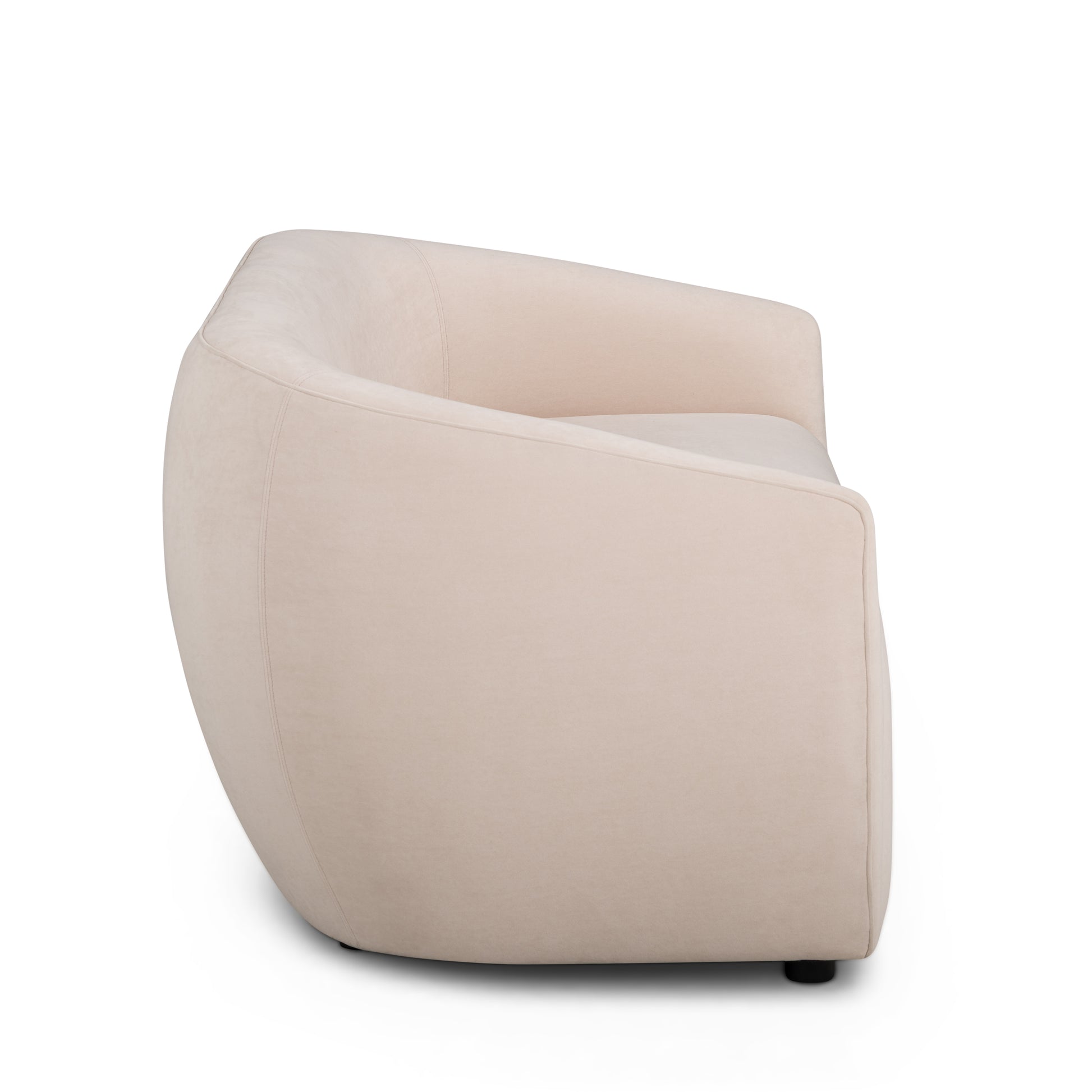 Jordan 70" Textured Performance Velvet Loveseat - Blush - Image 4