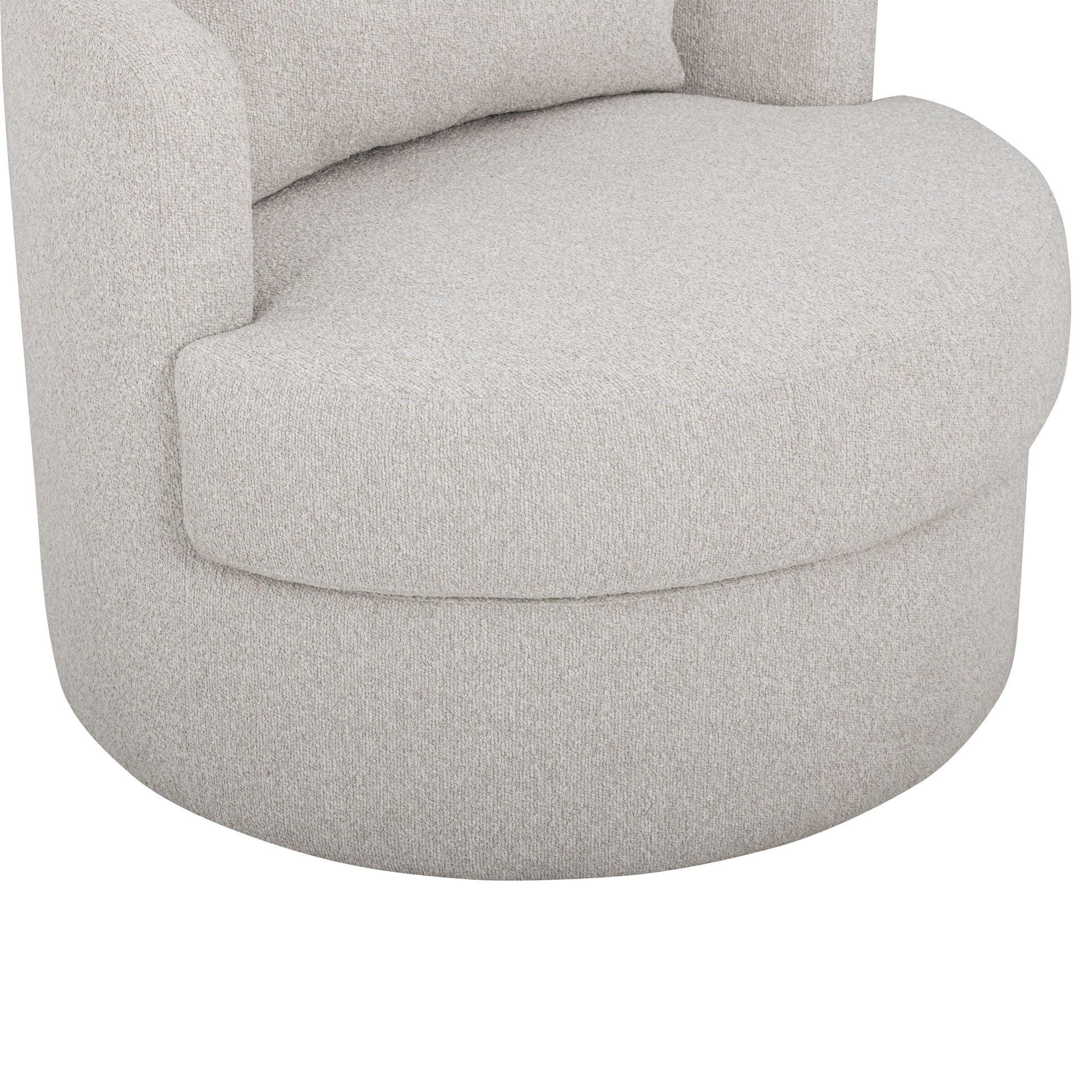 Silvi Performance Boucle Swivel Accent Chair - Off-White - Image 3