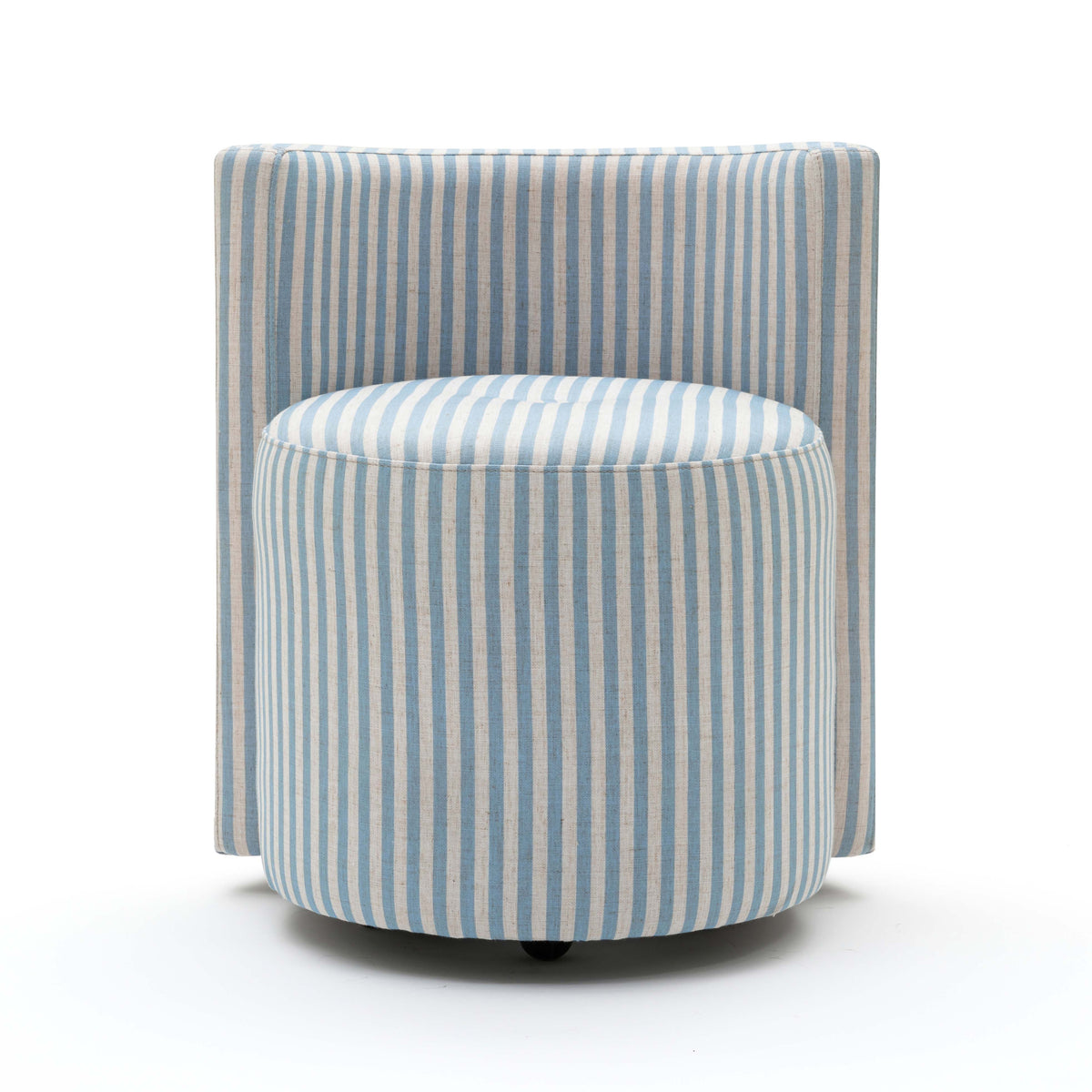 Alyssa Rolling Desk Chair - Blue - Image 3