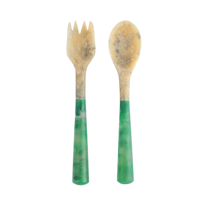 Jadite Resin Salad Serving Spoons - Default Title - Image 1