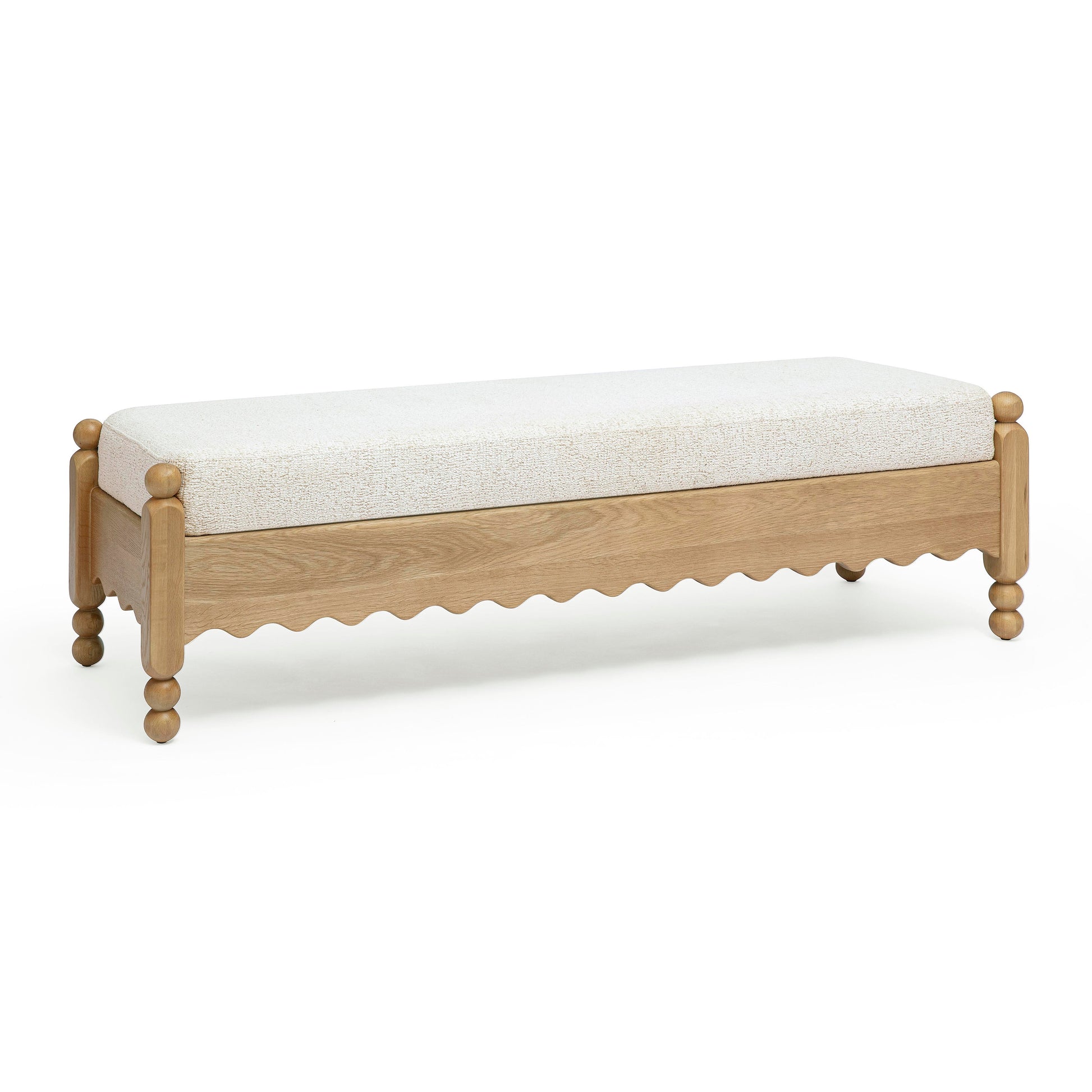 Thelma 56" Bench - Off-White - Image 1