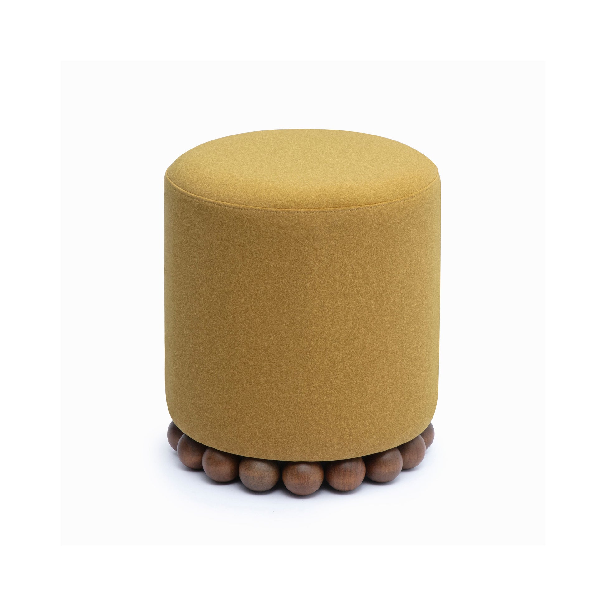 Dex Performance Vegan Mohair Ottoman - Amber - Image 3