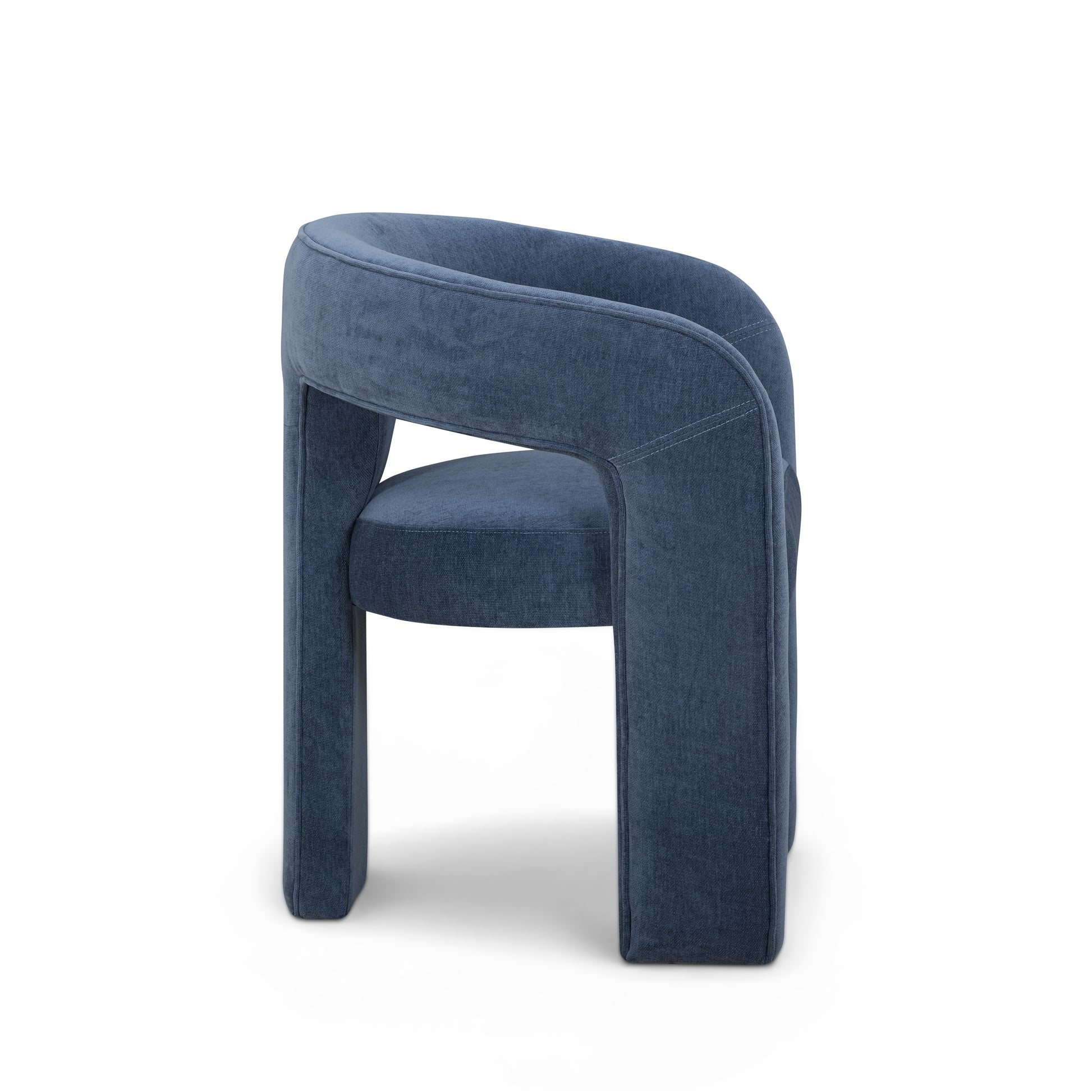 Malone Denim Blue Performance Fabric Dining Chair - Image 4