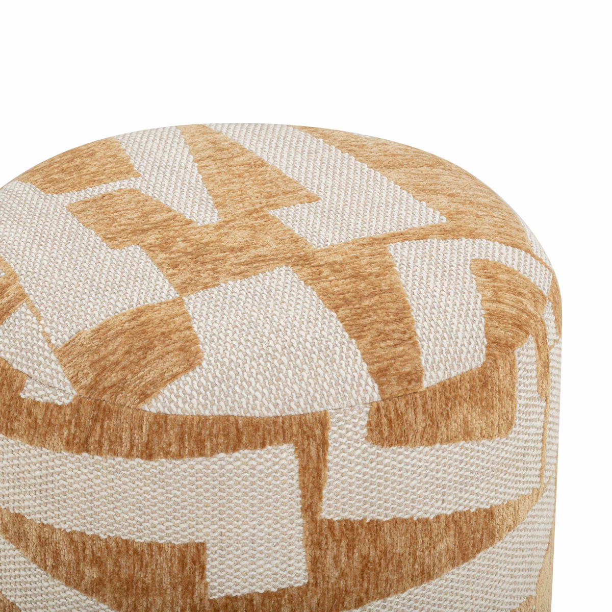 Bisou Performance Jacquard Ottoman - Curry - Image 3
