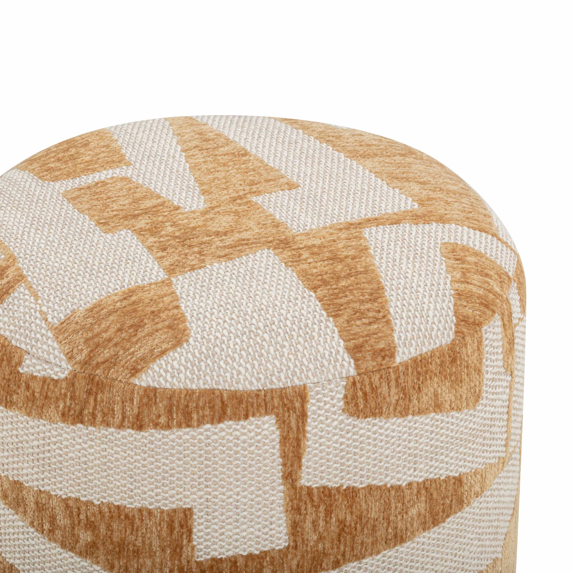 Bisou Performance Jacquard Ottoman - Curry - Image 3