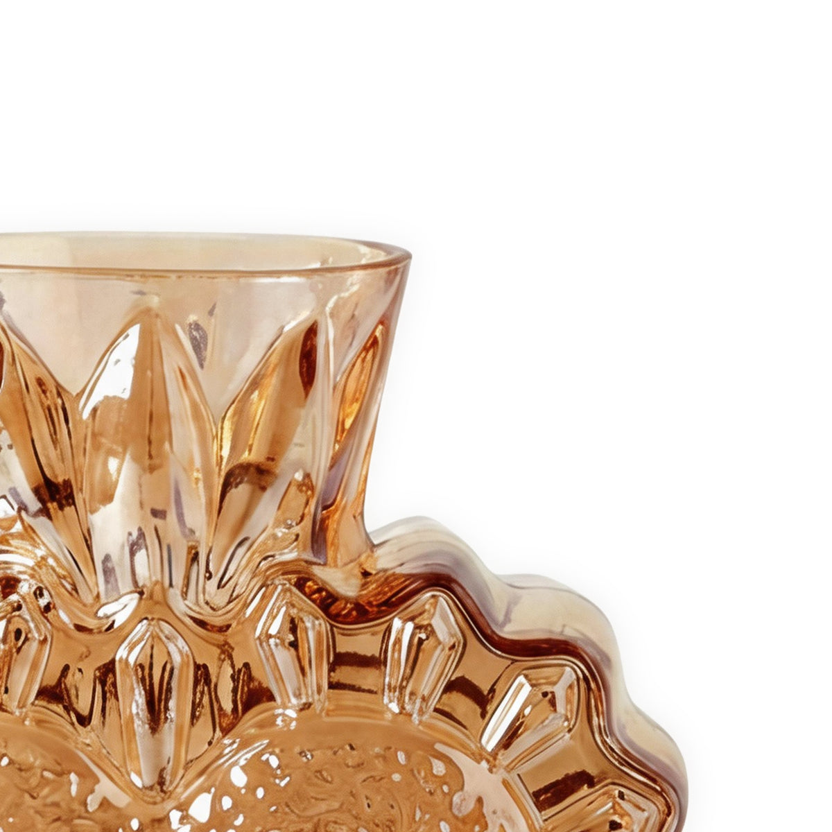 Heart Amber Glass Vase - Image 2