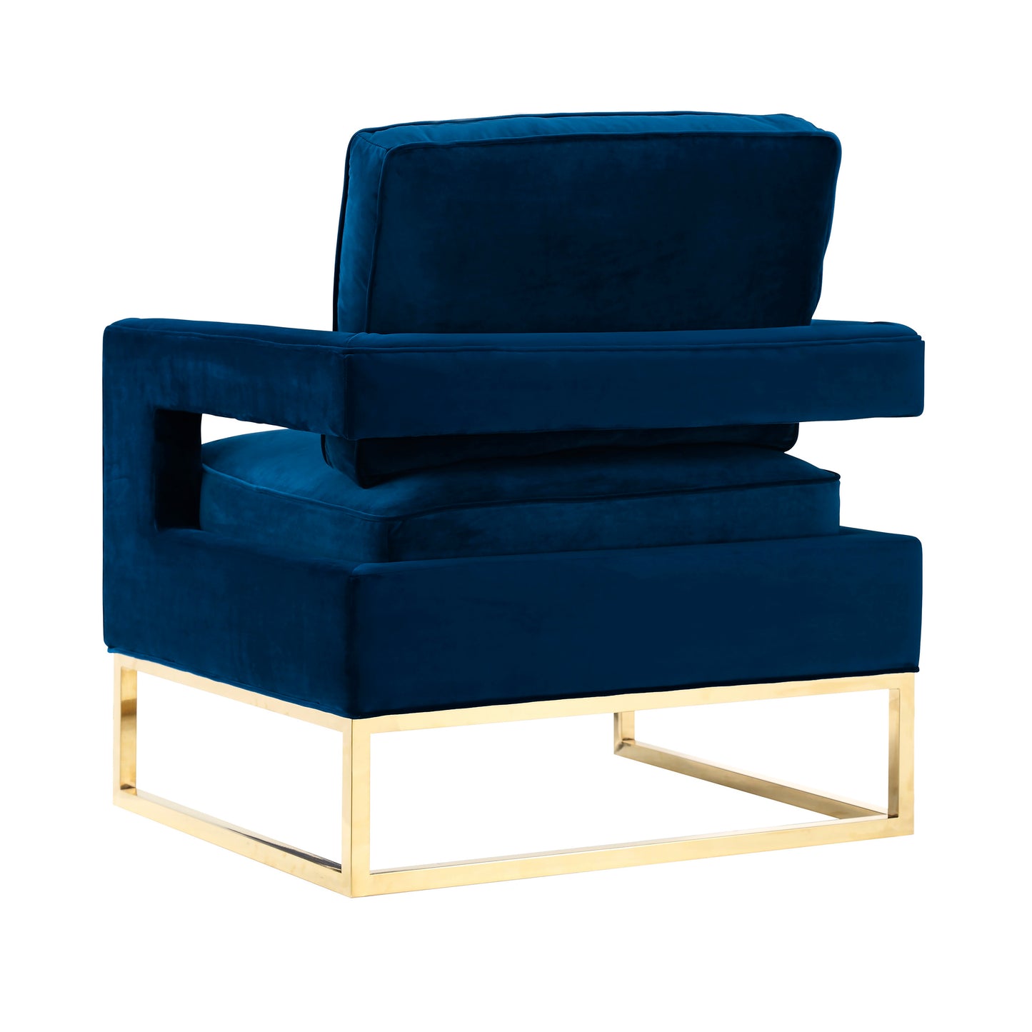 Avery Performance Velvet Accent Chair - Navy - Image 4