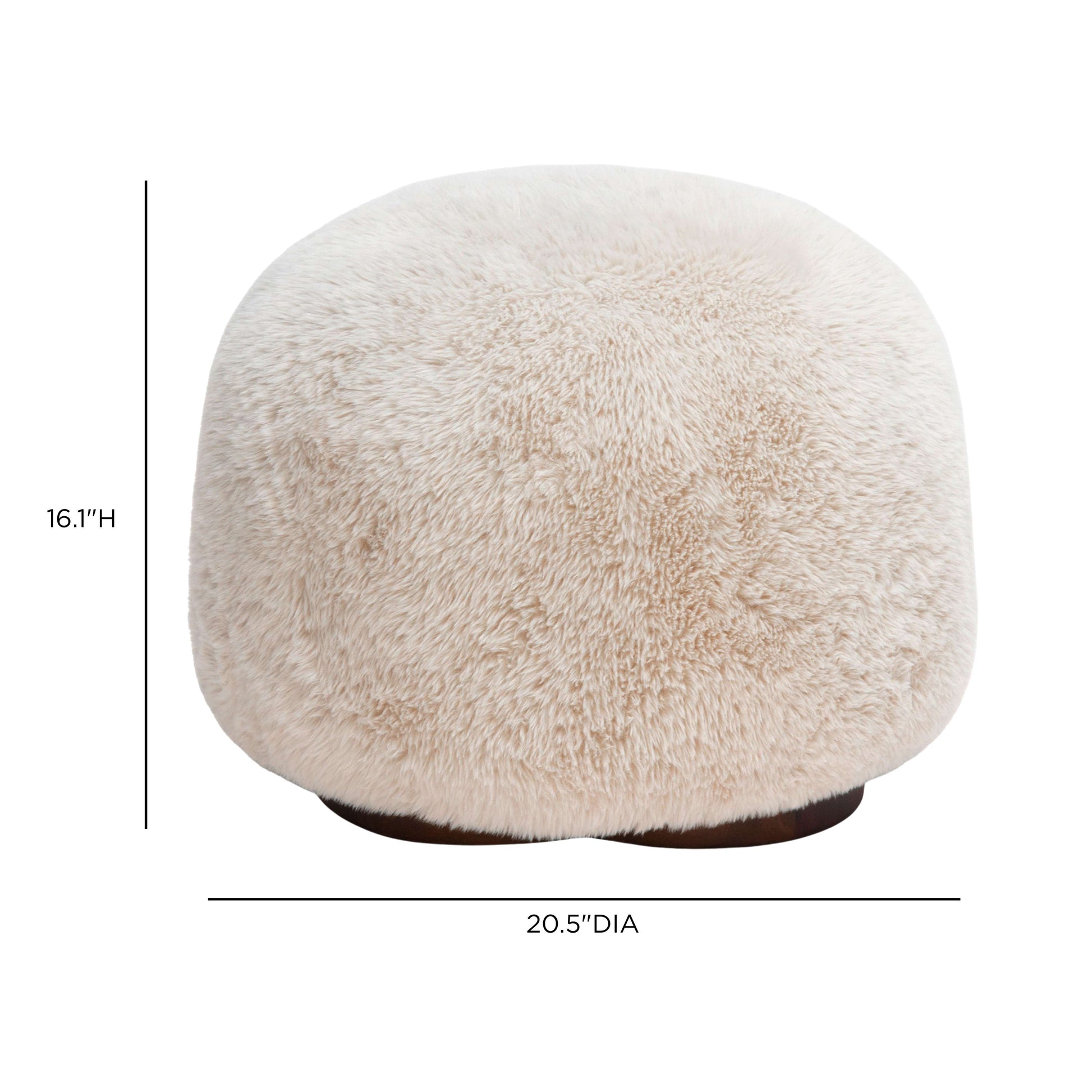 Oopa Swivel Ottoman - Off-White - Image 6