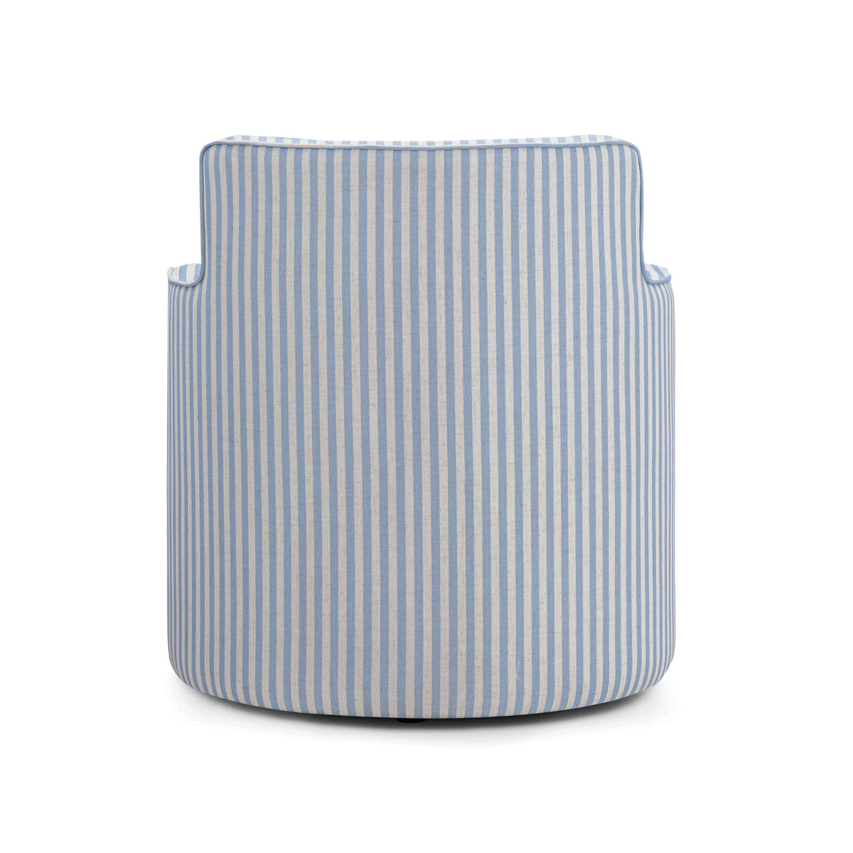Passe Swivel Accent Chair - Blue Stripes - Image 6