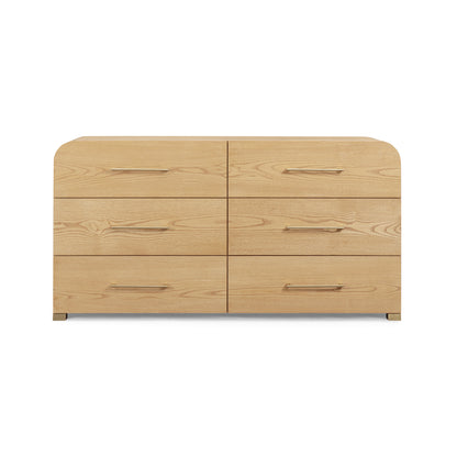 Marissa 62" Ash 6-Drawer Dresser - Natural Ash - Image 1