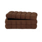 Anita 39" Faux Shearling Storage Bench With Reversible Tray Top - Brown - Image 3
