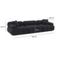 Calliope 118" Modular Sofa - Black - Image 6