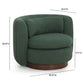 Nura Swivel Accent Chair - Forest Green - Image 8