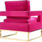 Avery Performance Velvet Accent Chair - Pink - Image 3