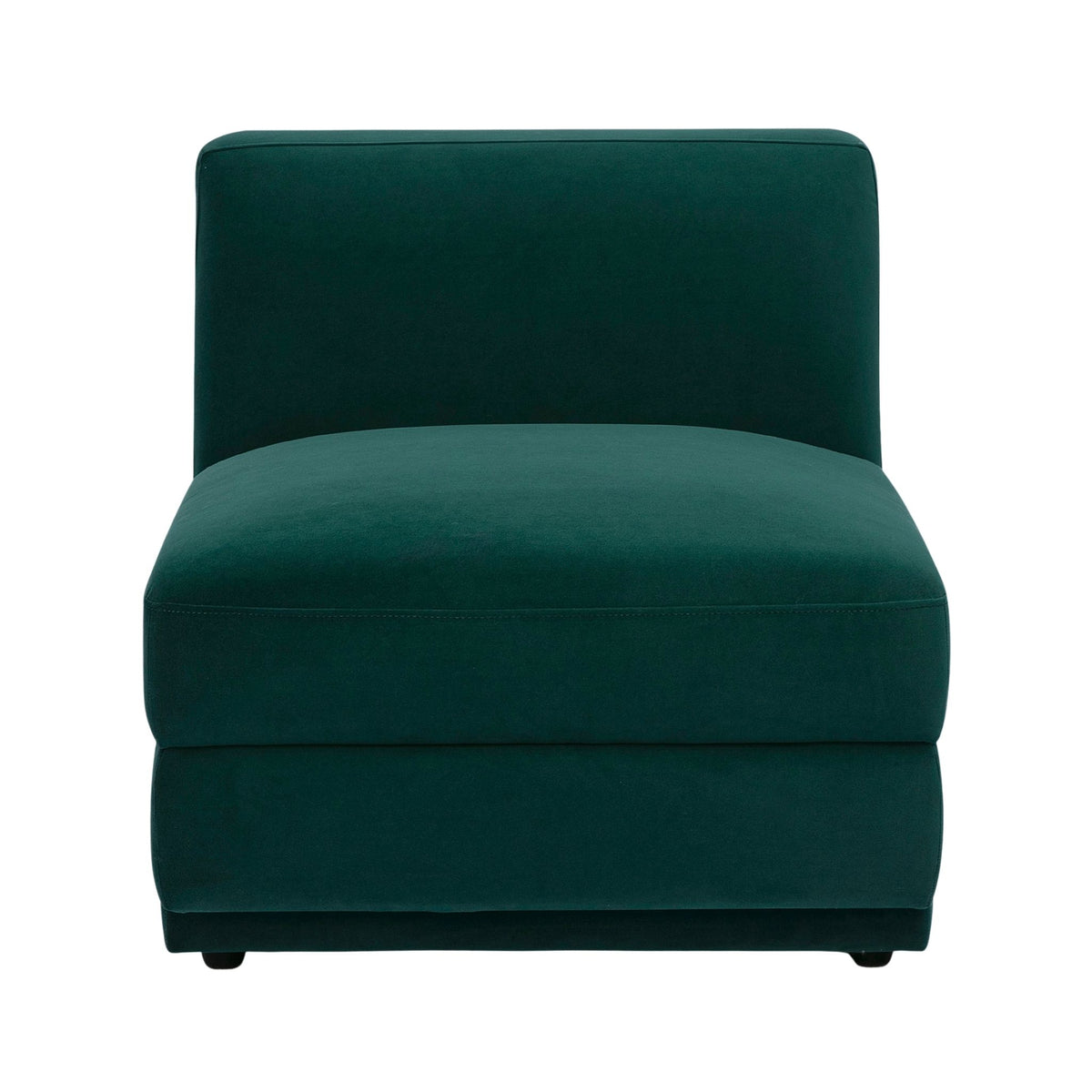 Perry Modular Armless Chair - Deep Green - Image 2