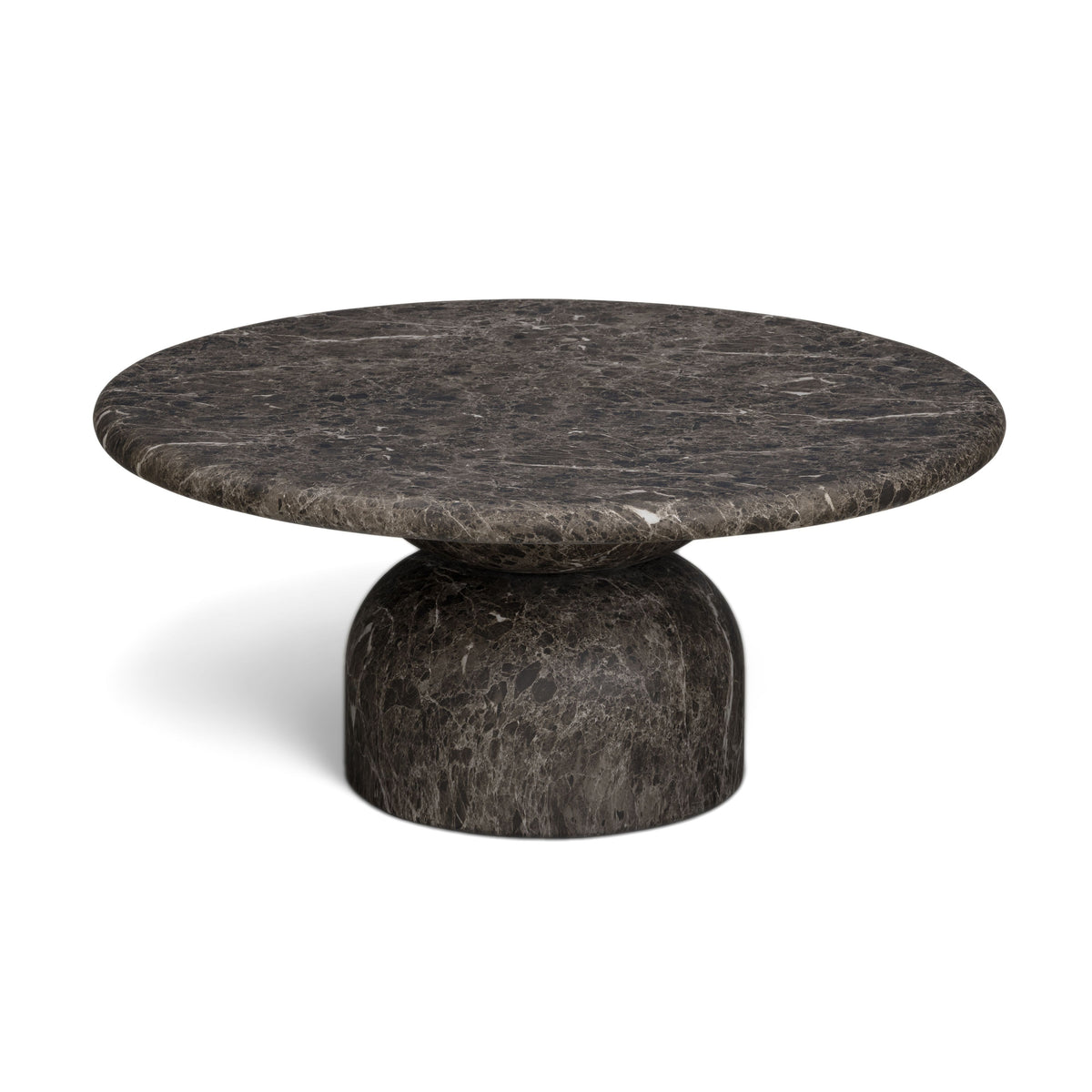 Cynthia 36" Concrete Indoor/Outdoor Coffee Table - Dark Emperador Marble - Image 3